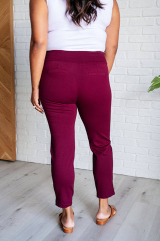 Magic Ankle Crop Skinny Pants in Wine - 1985 the VAULT Boutique