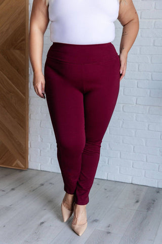 Magic Skinny 28" Pants in Wine - 1985 the VAULT Boutique