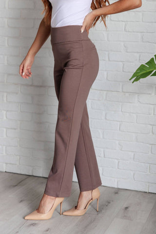 Magic Straight Pants in Dark Mocha - 1985 the VAULT Boutique