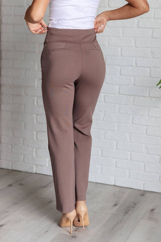 Magic Straight Pants in Dark Mocha - 1985 the VAULT Boutique