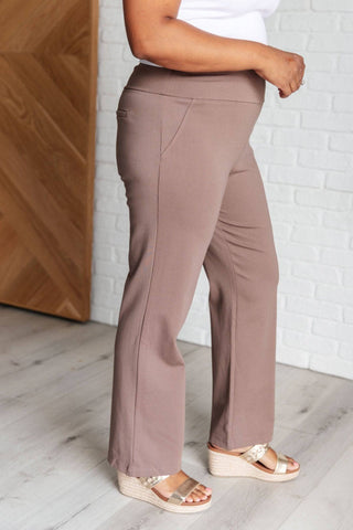 Magic Straight Pants in Dark Mocha - 1985 the VAULT Boutique