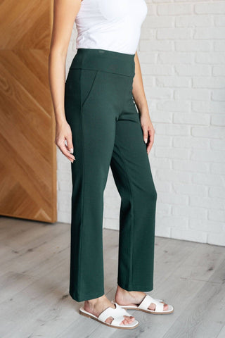 Magic Straight Pants in Hunter Green - 1985 the VAULT Boutique