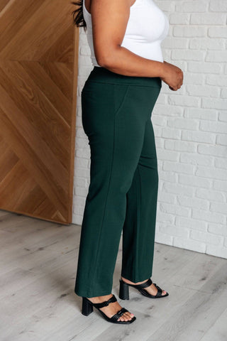 Magic Straight Pants in Hunter Green - 1985 the VAULT Boutique