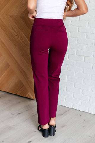 Magic Straight Pants in Wine - 1985 the VAULT Boutique