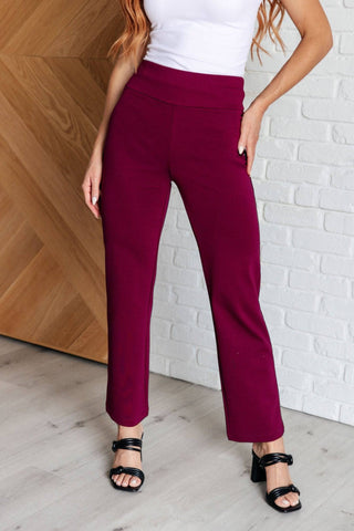 Magic Straight Pants in Wine - 1985 the VAULT Boutique