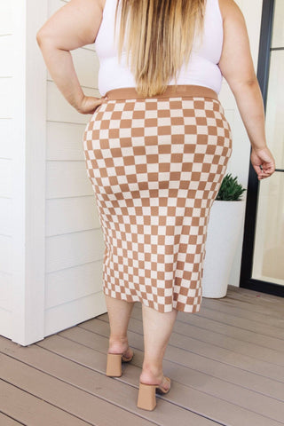 Start Your Engines Checkered Midi Skirt - 1985 the VAULT Boutique