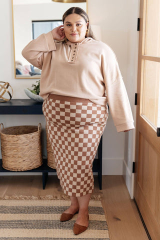 Start Your Engines Checkered Midi Skirt - 1985 the VAULT Boutique