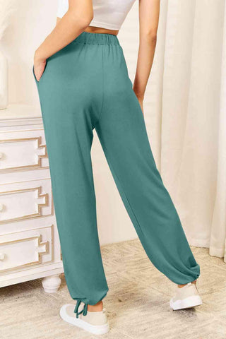 Basic Bae Full Size Soft Rayon Drawstring Waist Pants with Pockets - 1985 the VAULT Boutique