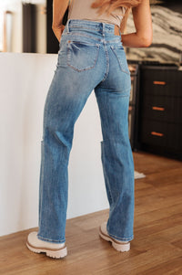 Bree High Rise Control Top Distressed Straight Jeans - Happily Ever Atchison Shop Co.