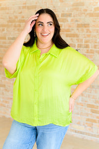 Bright Idea Button Down in Citrus - Happily Ever Atchison Shop Co.