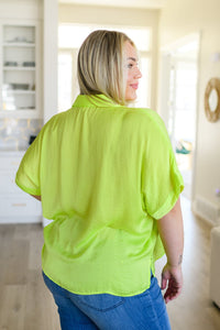 Bright Idea Button Down in Citrus - Happily Ever Atchison Shop Co.