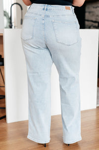 Brooke High Rise Control Top Vintage Wash Straight Jeans - Happily Ever Atchison Shop Co.