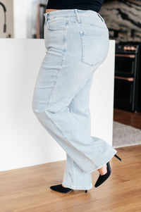 Brooke High Rise Control Top Vintage Wash Straight Jeans - Happily Ever Atchison Shop Co.