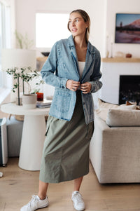 Business Brunch Denim Blazer - Happily Ever Atchison Shop Co.