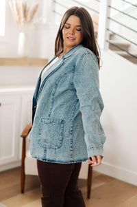 Business Brunch Denim Blazer - Happily Ever Atchison Shop Co.