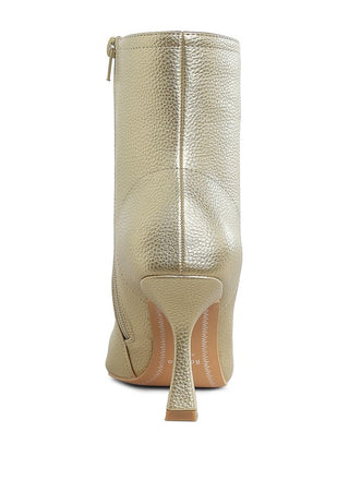 Farnak Metallic Pointed Toe Ankle Boots - 1985 the VAULT Boutique