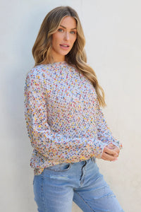 Round Neck Long Sleeve Sweater - 1985 the VAULT Boutique