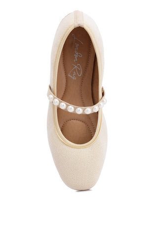 Sassie Pearl Embellished Ballerina Flats - 1985 the VAULT Boutique