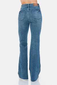 Judy Blue Full Size Tummy Control Cut Hem Flare Jeans - 1985 the VAULT Boutique