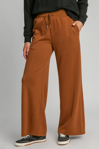 Umgee Drawstring Wide Leg Pants with Pockets - 1985 the VAULT Boutique