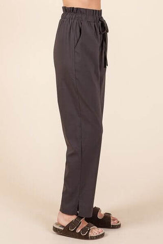 Mittoshop Paperbag Waist Tapered Straight Pants - 1985 the VAULT Boutique