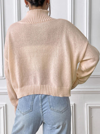 Bow Turtleneck Long Sleeve Sweater - 1985 the VAULT Boutique