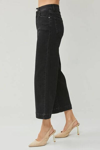 RISEN High Rise Wide Leg Ankle Jeans - 1985 the VAULT Boutique