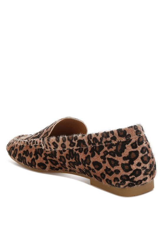 Paboa Leopard Print Flat Loafers - 1985 the VAULT Boutique