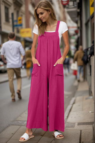 Double Take Full Size Wide Leg Overalls with Pockets - 1985 the VAULT Boutique