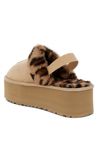 Kutchu Leopard Faux Fur Platform Classic Slingback - 1985 the VAULT Boutique