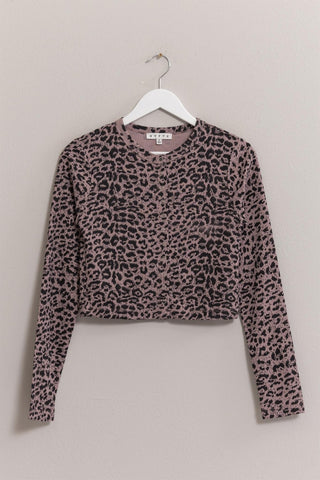 HYFVE Animal Print Snap Down Crop Cardigan - 1985 the VAULT Boutique