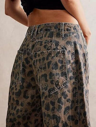 Leopard Wide Leg Jeans - 1985 the VAULT Boutique