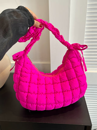 Bubble Texture Ruched Strap Quilted Shoulder Bag - 1985 the VAULT Boutique