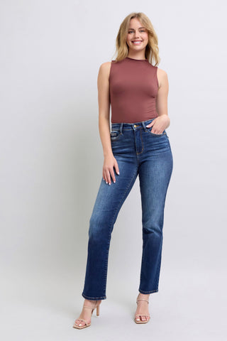 Judy Blue Full Size Washed Straight Leg Jeans with Pockets - 1985 the VAULT Boutique