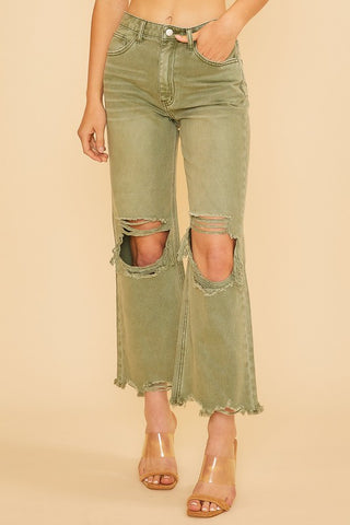 Annie Wear Distressed Raw Hem Jeans - 1985 the VAULT Boutique