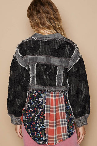 POL Crochet Patchwork Dropped Shoulder Jacket - 1985 the VAULT Boutique