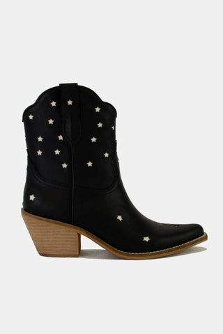 Beast Fashion Faux Leather Star-Shaped Cutouts Point Toe Boots - 1985 the VAULT Boutique