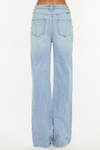 Kancan Distressed High Waist Straight Jeans - 1985 the VAULT Boutique