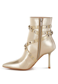 Jaunts Eyelets & Studs Harness Heel Boots - 1985 the VAULT Boutique