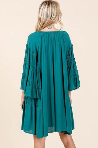 Mittoshop Frill Tie Neck Bell Sleeve Dress - 1985 the VAULT Boutique