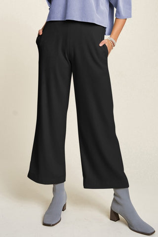 Davi & Dani Wide Leg Mid-Rise Pants - 1985 the VAULT Boutique