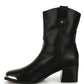 Iliad Genuine Leather Metallic Accent Ankle Boots - 1985 the VAULT Boutique