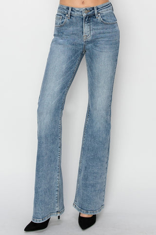 RISEN Full Size Mid Rise Bootcut Jeans - 1985 the VAULT Boutique