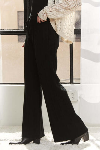 ADORA Tied Wide Leg Knit Pants - 1985 the VAULT Boutique