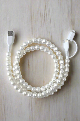 Pearl Cord Phone Charger - 1985 the VAULT Boutique