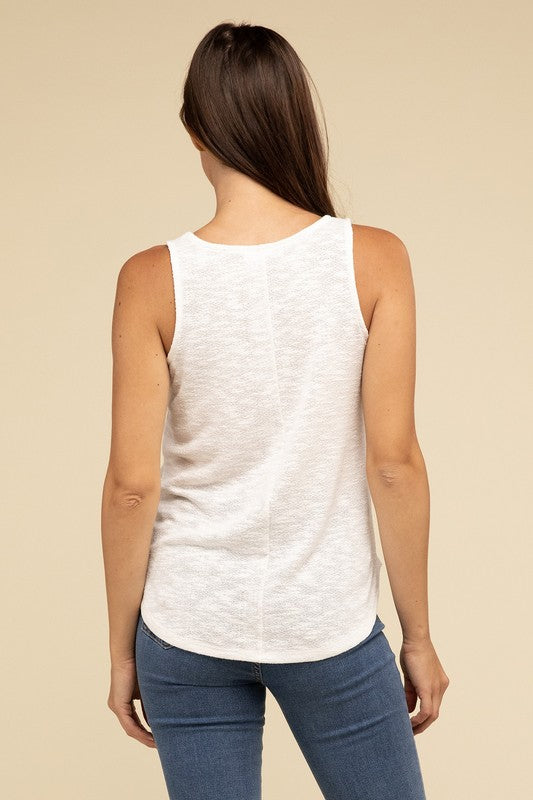 Basic V Neck Sleeveless Cami Top - 1985 the VAULT Boutique