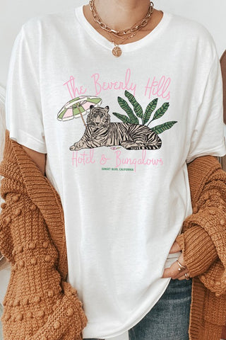 The Beverly Hills Hotel Plants Tiger Graphic Tee - 1985 the VAULT Boutique