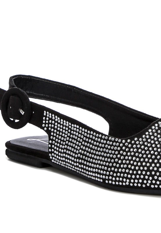Jarisa Rhinestones Embellished Slingback Mules - 1985 the VAULT Boutique