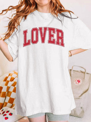 LOVER Round Neck Half Sleeve T-Shirt - 1985 the VAULT Boutique