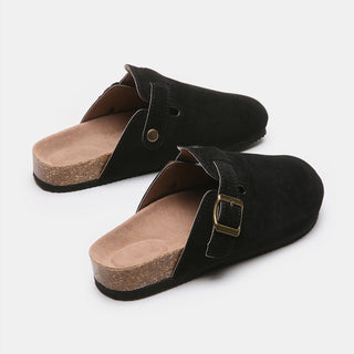 Suede Closed Toe Buckle Slide - 1985 the VAULT Boutique